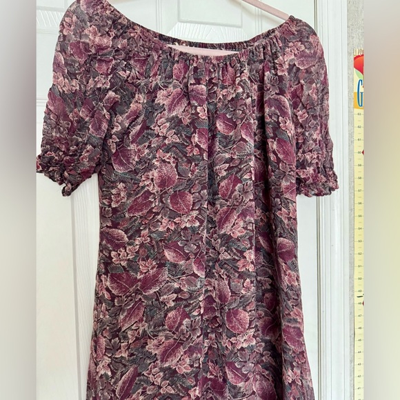 VTG C’est Moi women’s maxi rayon dress floral print Medium made in France - Picture 2 of 10